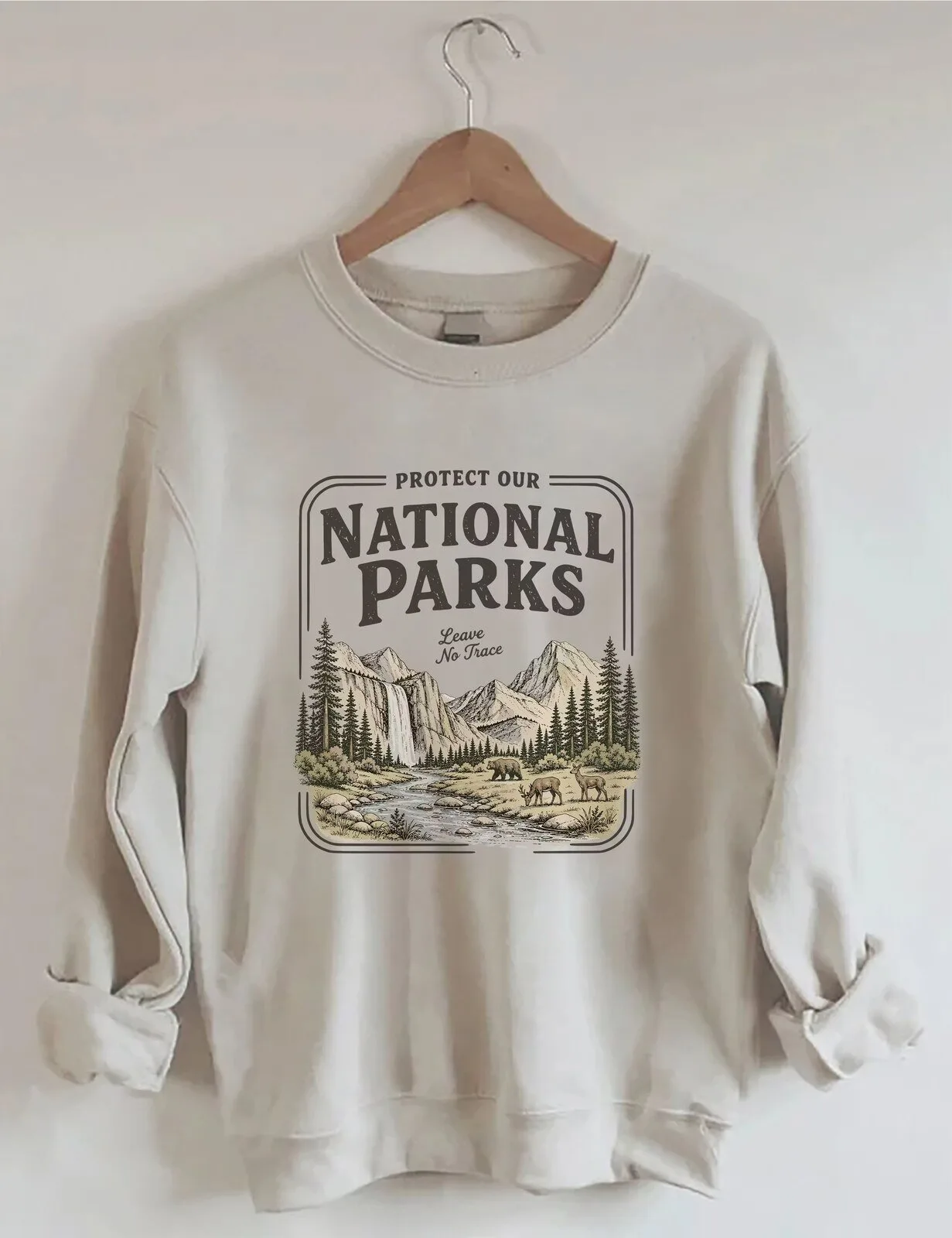 Nature Lover Sweatshirt: Leave No Trace and Protect Our National Parks