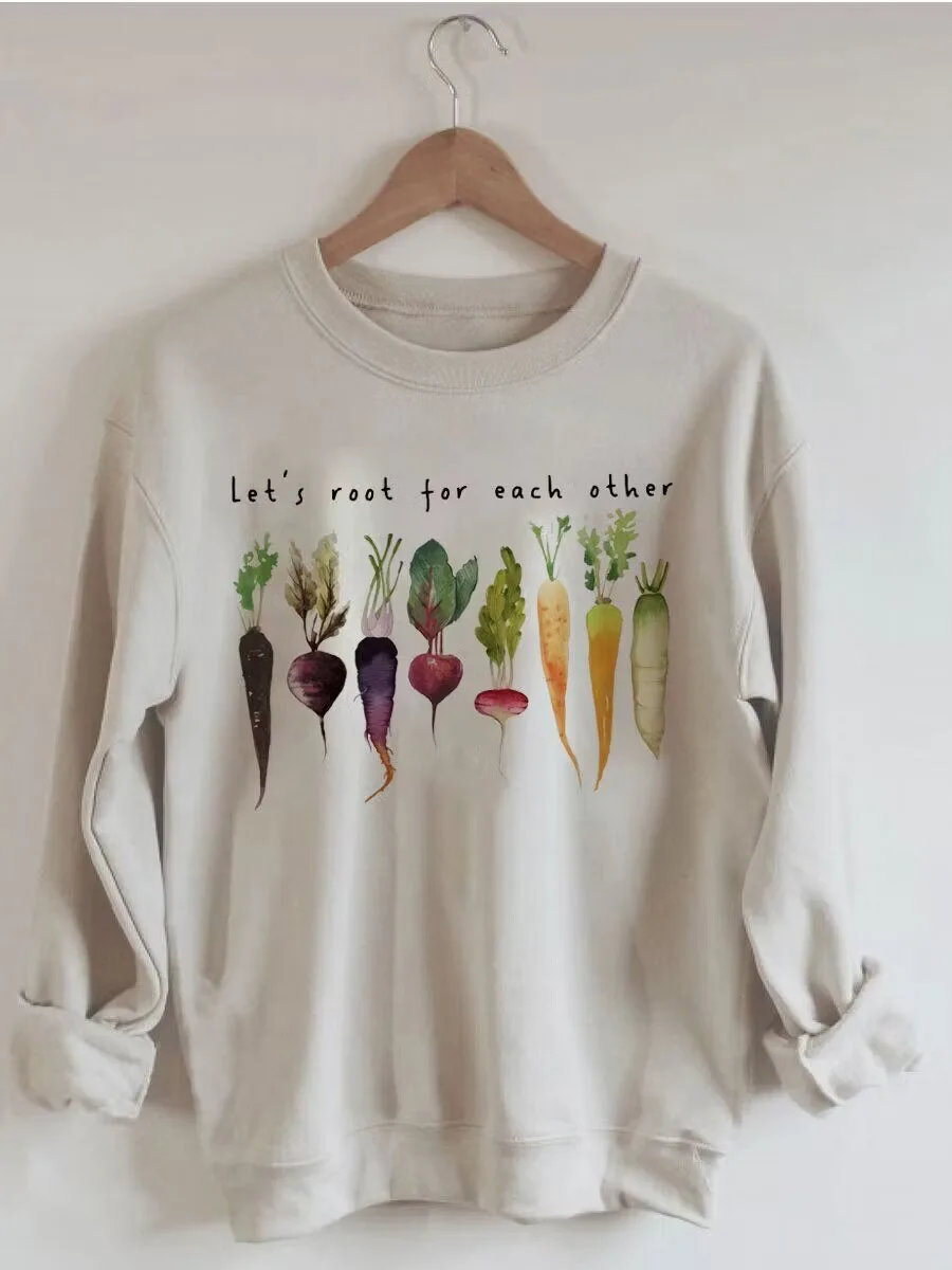 Let's Root For Each Other Vegetable Garden Crewneck Sweatshirt