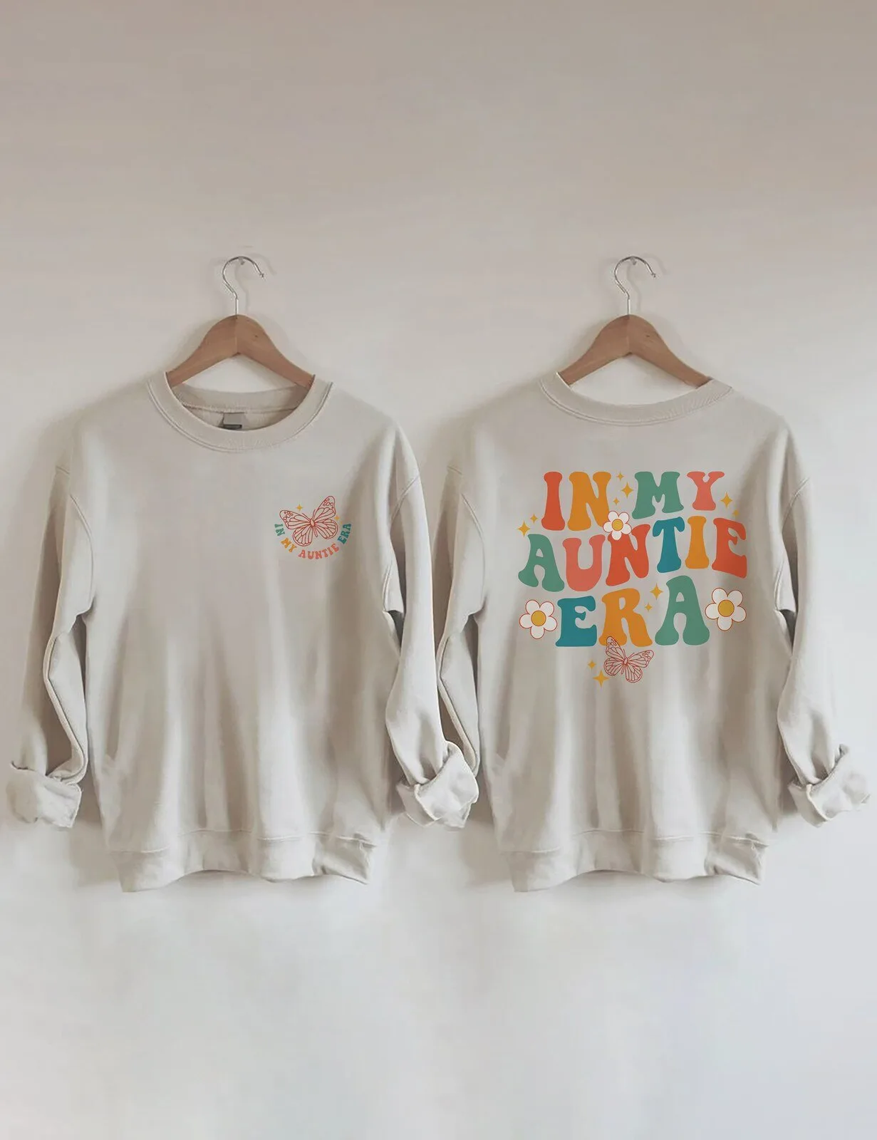 In My Auntie Era Groovy Butterfly Sweatshirt 1 In My Auntie Era Groovy Butterfly Sweatshirt