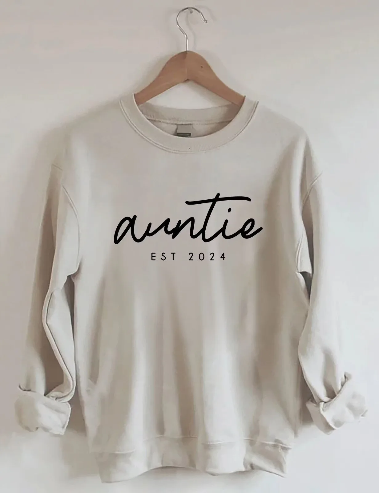 Established 2024 Auntie Pregnancy Announcement Sweatshirt 1 Established 2024 Auntie Pregnancy Announcement Sweatshirt